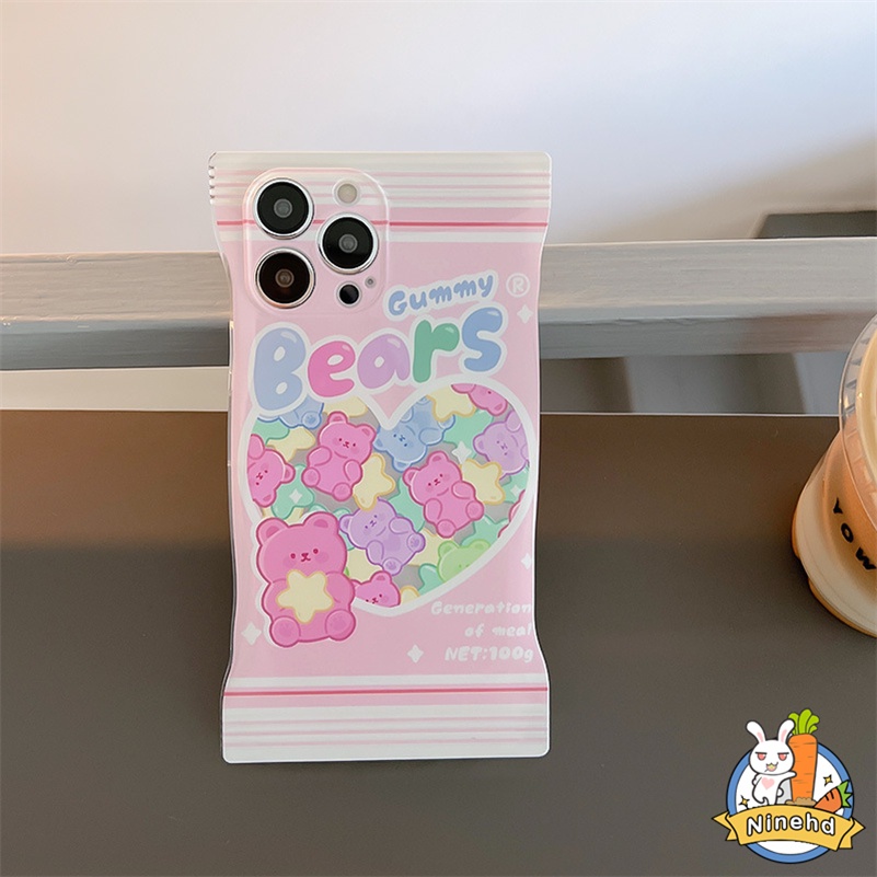 Soft Case Pelindung Tahan Banting Desain Beruang Untuk OPPO A77 A77s A57 A16 A16k A15 A15s A3s A5s A76 A96 A74 A54 A93 A94 A95 A92 A52 A53 A33 A31 A5 A9 A12 F11 F9 Pro Reno 7 6 5 Reno 8Z 7Z 6Z 5Z Korean Love Heart Bear Phone Case Full Body Shockproof Case