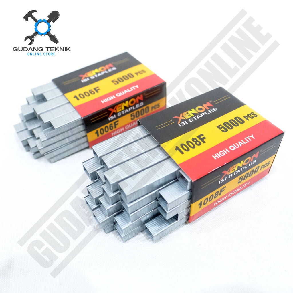 Refill Isi Staple Gun isi 5000 Pcs 1006F 1008F XENON / Alat Staples Tembak Heckter Hekter model U 6mm 8mm 5000 Pcs XENON