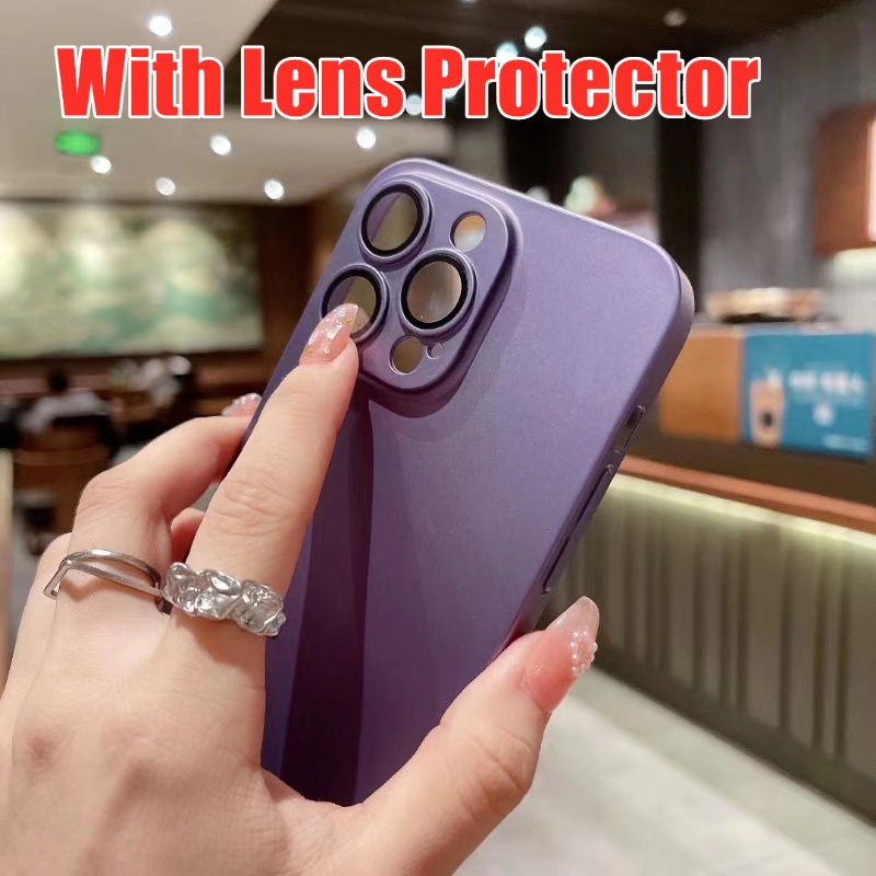 Hard case Pelindung Lensa Kamera shockproof Untuk case iphone 14 pro max 14 plus casing iphone 12 13 pro max pelindung kamera square edge case iphone 11 pro max camera protector case