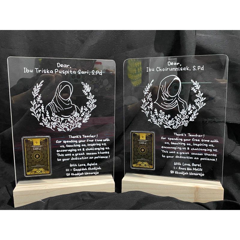 MiniGold Gift Glass Art / Hampers Logam Mulia / Hampers Emas