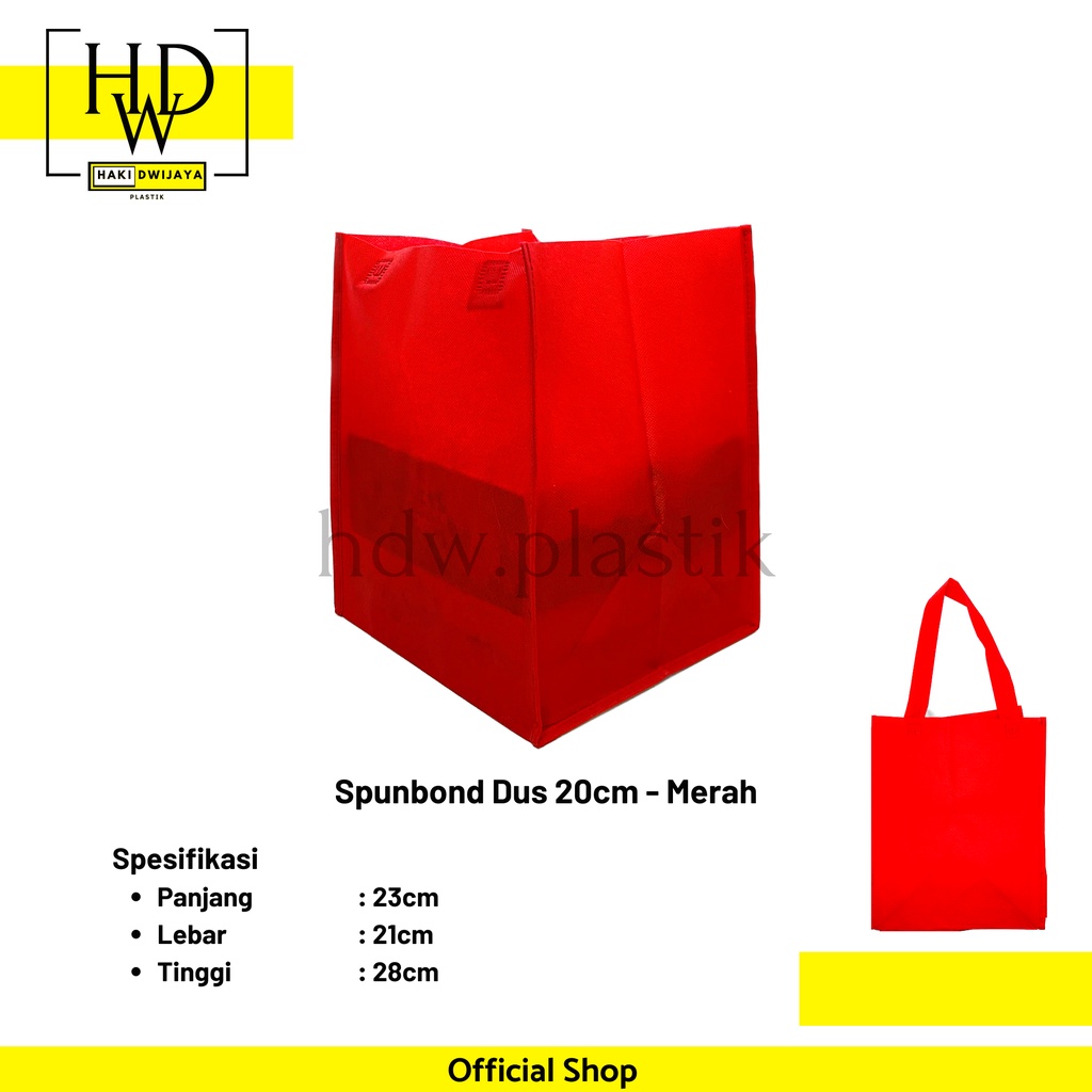 

Tas Kain Spunbond Dus 20cm - Merah