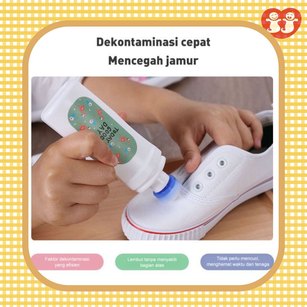 Sikat Pembersih Sepatu 100ml Cairan Pemutih Sepatu Ajaib