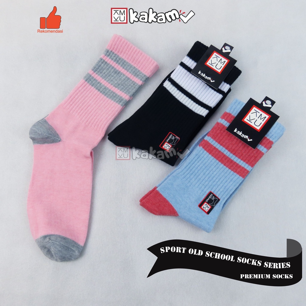Kakamu Kaos Kaki  Sport Dewasa Old School Pria Wanita