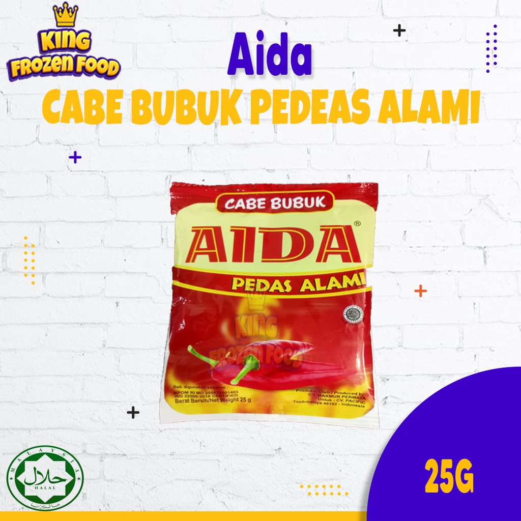 Aida Cabai Bubuk Tabur Pedas Alami 25 Gram