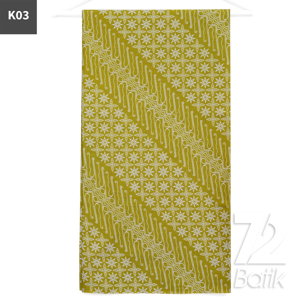 KAIN BATIK PREMIUM Bahan Katun Motif Burung Kawung Parang Warna Kuning 722621 CAP 72IL Jarik Jarit Samping Kebat Panjang Batik Katun Modern Premium Bahan Seragam Batik Pernikahan Kantor Keluarga Murah Kamen Jadi Batik Bali Lembaran