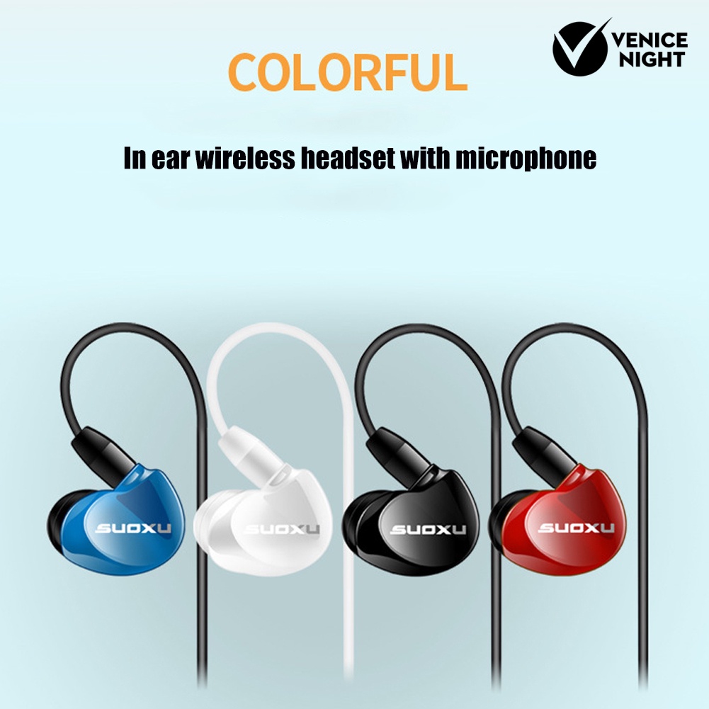 (VNEP) (Berkabel) SX538 Universal Heavy Bass HiFi In-Ear Earphone Olahraga Headset dengan Mic