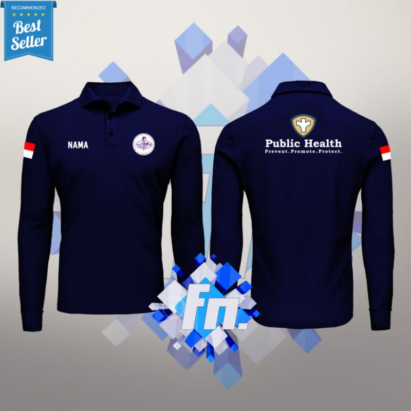 KAOS POLO SHIRT KERAH LENGAN PANJANG IAKMI PUBLIC HEALTH KESMAS