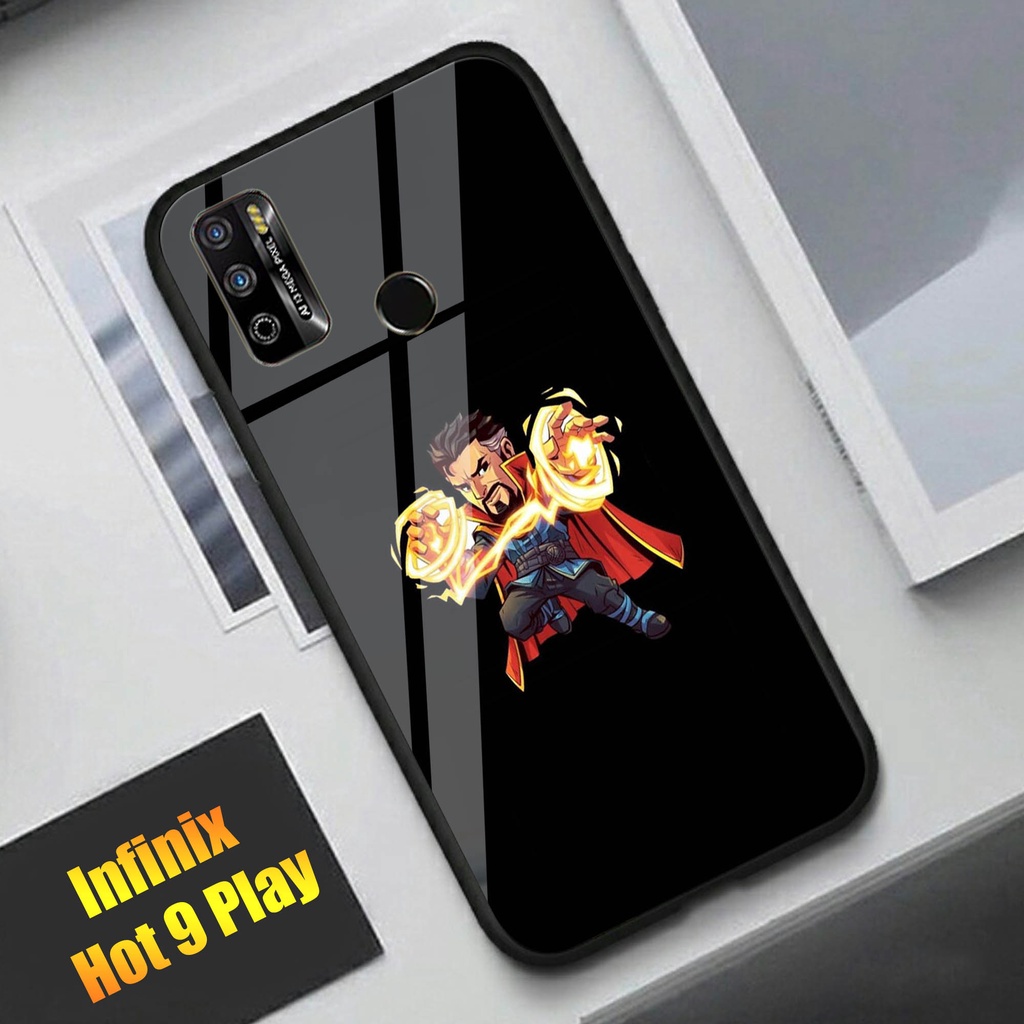 Softcase Glass Kaca INFINIX HOT 9 PLAY - Case Handphone  INFINIX HOT 9 PLAY [T88]