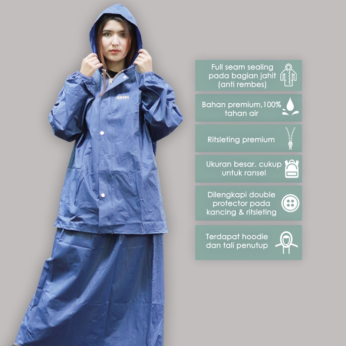Terbaru Jas Hujan Khn Rok Full Seam Kmn05