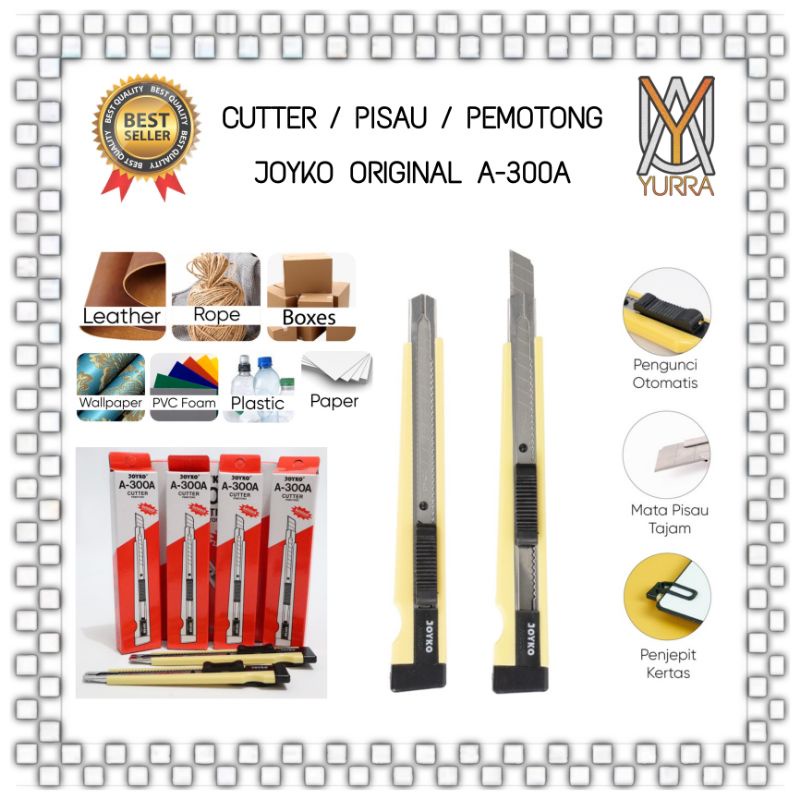 

YURRA - CUTTER JOYKO ORIGINAL A-300A / ALAT PEMOTONG SERBAGUNA / PISAU CUTTER