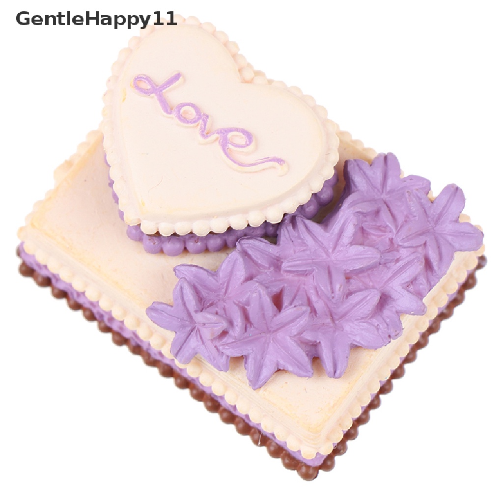 Gentlehappy Kue Ulang Tahun Model Simulasi Makanan Miniatur Patung Pretend play Mainan Dapur  Id