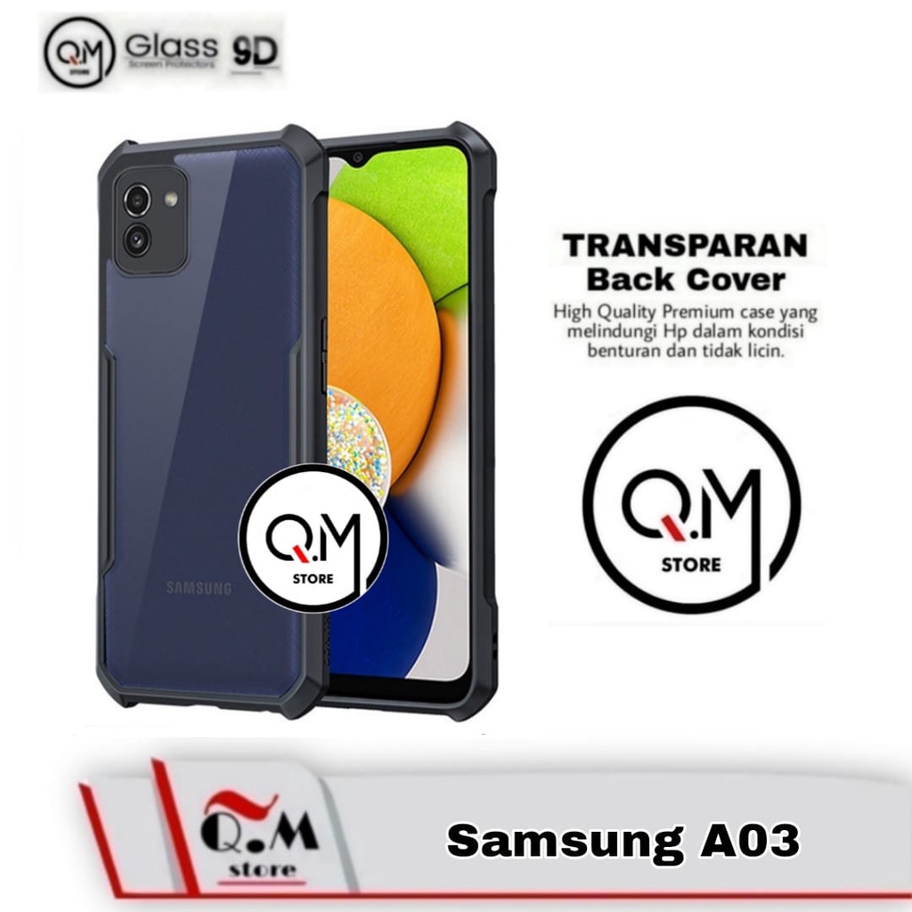 Case Samsung A03 Shockproof Transparent Armor Casing Pelindung Back Cover