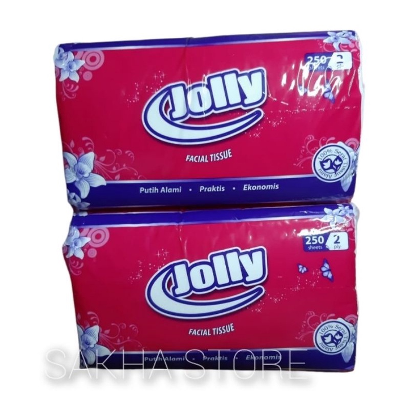 ☆ Sakha Store ☆ PROMO TISU JOLLY 250 SHEET / TISSUE JOLLY MURAH 250 / FACIAL TISSUE 2 PLY / TISU KER