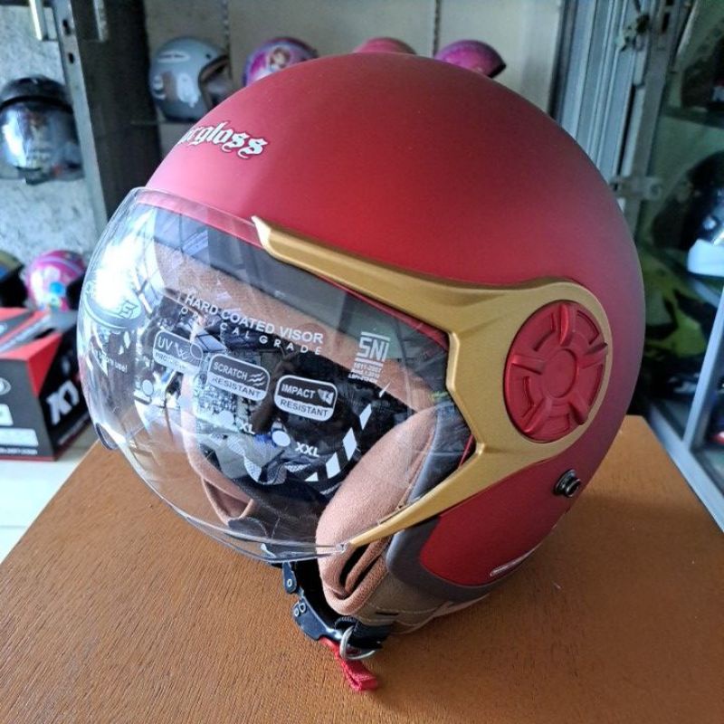 HELM CARGLOSS HIJAB ORIGINAL MERAH DOFF