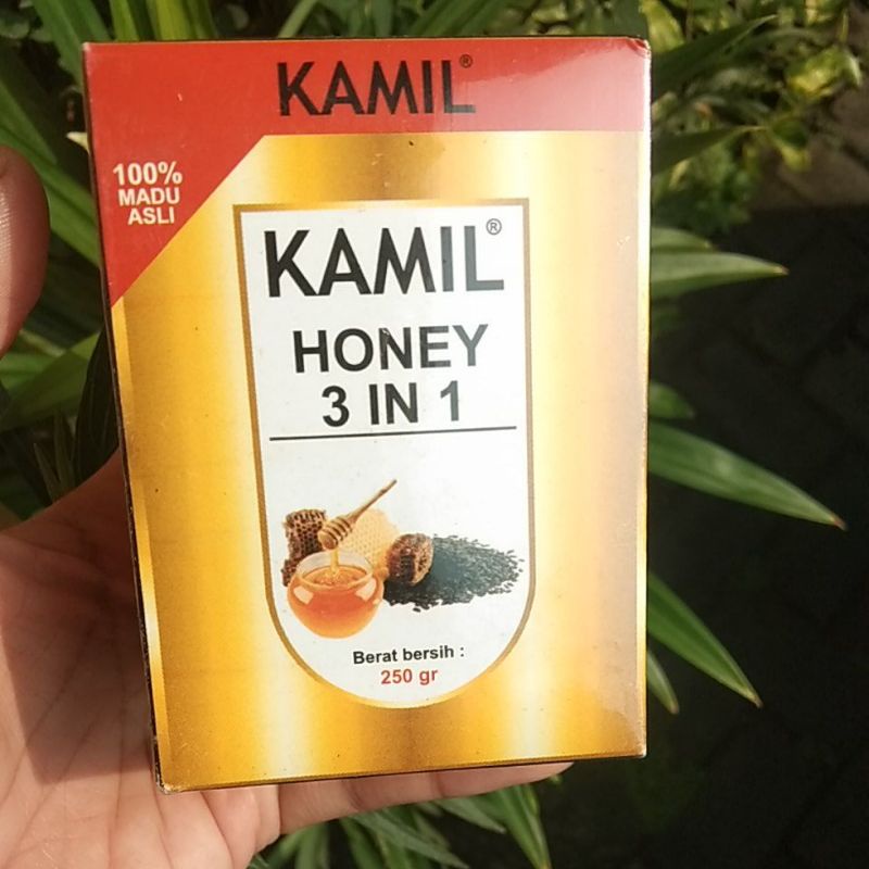 Madu Kamil Honey 3in1 250 gr. Bee pollen+Nigela Sativa+Propolis