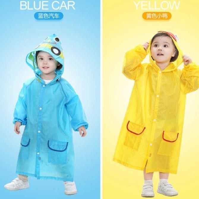 Jas Hujan Anak Funny Raincoat Motif Lucu Bahan Polyester