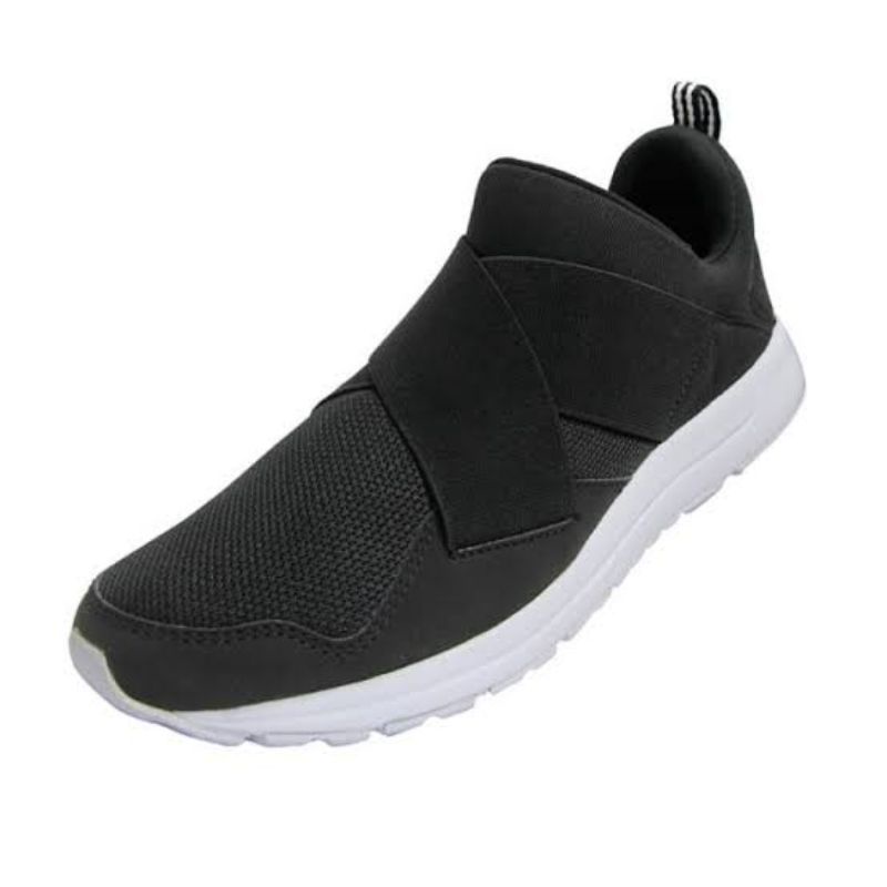 Sepatu League Hitam Unisex Vault Slip On Sneakers Running Shoes Cowo Cewe Original