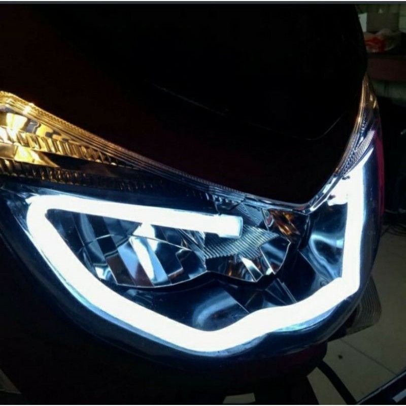 Lampu Alis AES drl LED 30CM Motor/mobil Sepasang Led