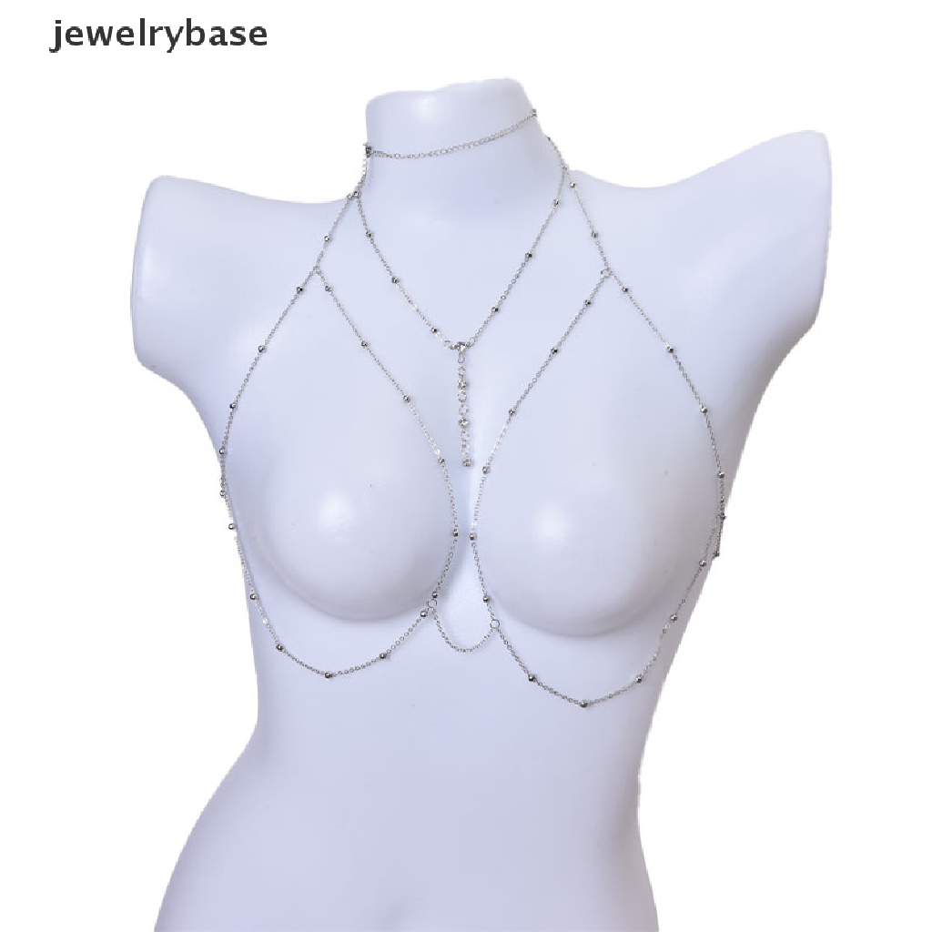 Kalung Rantai Tubuh Bikini Model Hollow Bahan Metal Untuk Wanita