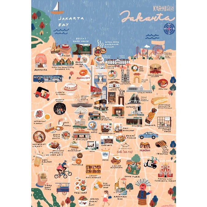 

@pasarkartupos Jakarta map A4 poster
