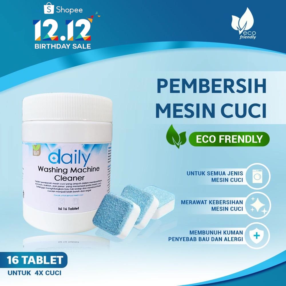 PEMBERSIH MESIN CUCI WASHING TABLET - Serbuk Pembersih Mesin Cuci Top - Front Load | DEEP CLEANING WASHING MACHINE