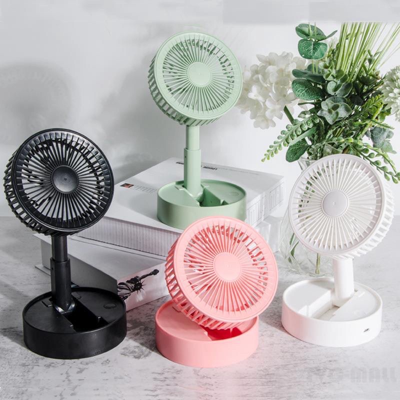 Kipas Angin Portable Genggam Fan Stand USB Mini Lipat Cas