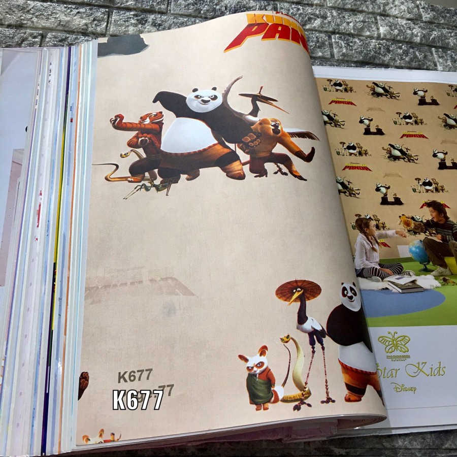 Wallpaper Dinding Anak Motif Kungfu Panda Kartun Karakter Sk