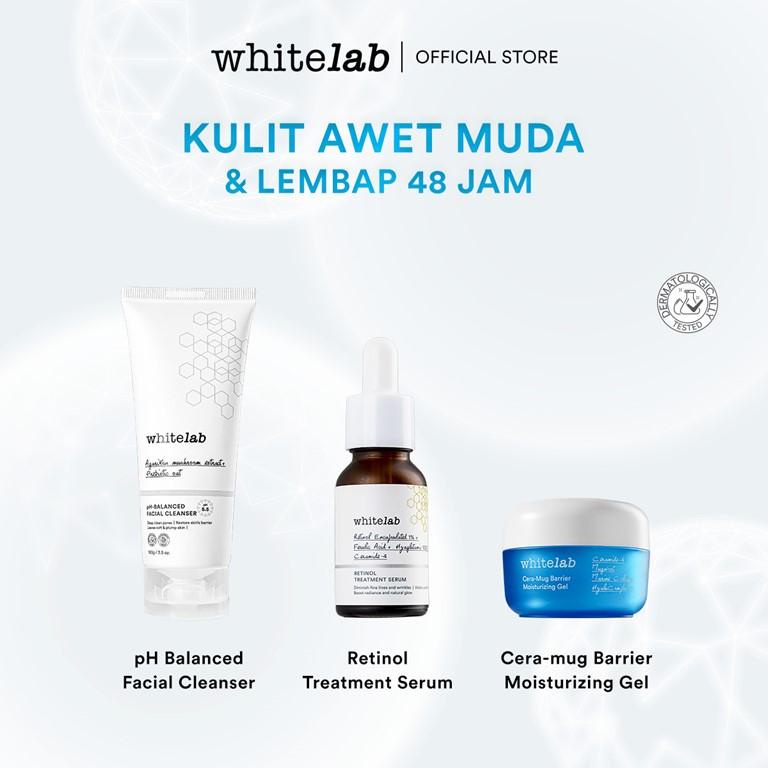 Whitelab Paket Hydrating & Anti-Aging Dengan Retinol Treatment Serum -  Untuk Kulit Wajah Kering Per