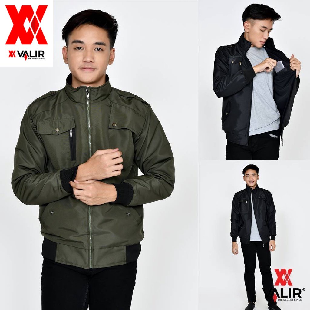 Valir Axton - Jaket Pria Bahan Taslan Waterproof Anti Air Premium Original Taktikal Jamper Jacket Ar