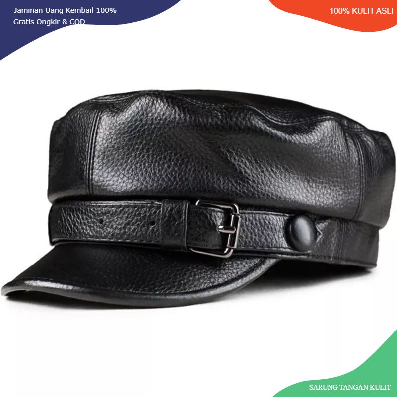 Topi kulit/ topi kulit pria topi kulit asli 100% original /Topi kulit asli