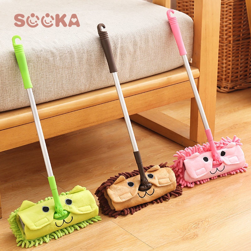 SOOKA Cleaning Tools Pel lantai Dengan Bahan Microfiber Model Kartun Cute Lucu Untuk Anak Melakukan Pekerjaan Rumah Tangga SK-AFC1100