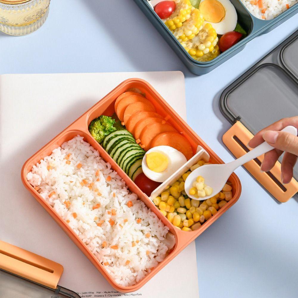 R-FLOWER Lunch Box Portable Microwavable Untuk Pelajar Pekerja Kantor Wadah Makanan