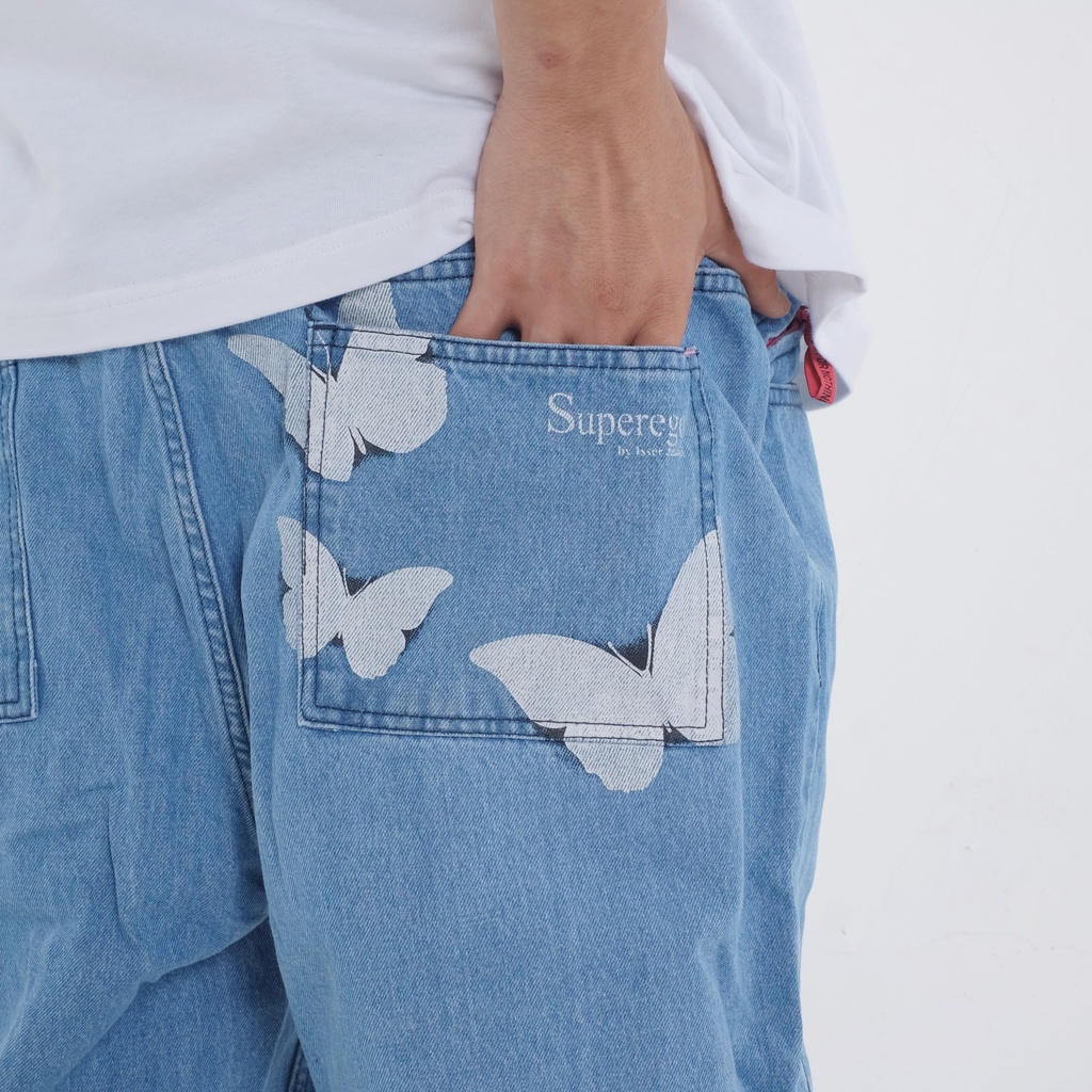 Superego Baggy Pants by Isser James Light Blue BIJ01