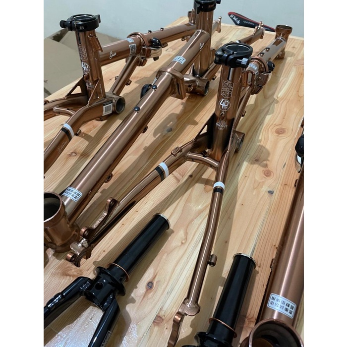 Frame Frameset Fnhon Gust Rose Gold Disc Brake Rose Gold Discbrake 16 Inch