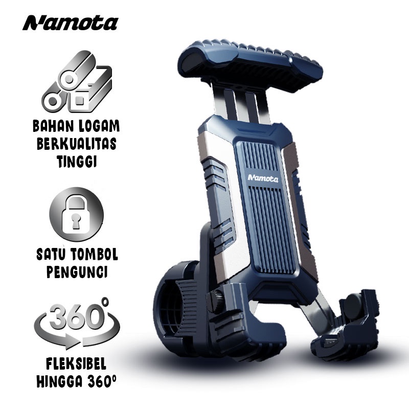 NAMOTA Holder Motor Holder Handphone Motorcycle Phone Holder NM-H01 Blue