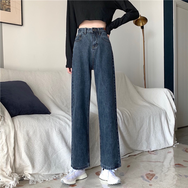 Highwaist Kulot Jeans Wanita / Straight Loose Celana Jeans Wanita (realpict)【THE GOOD SISTERS】