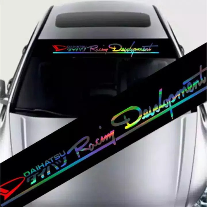 0387  sticker hologram Kaca Depan mobil Daihatsu Racing Development