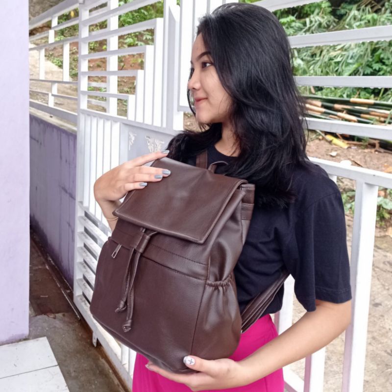 Tas Rnsel Wanita Kulit Sintetis Tas Gendong Luna Slingbagkonveksi Produktion