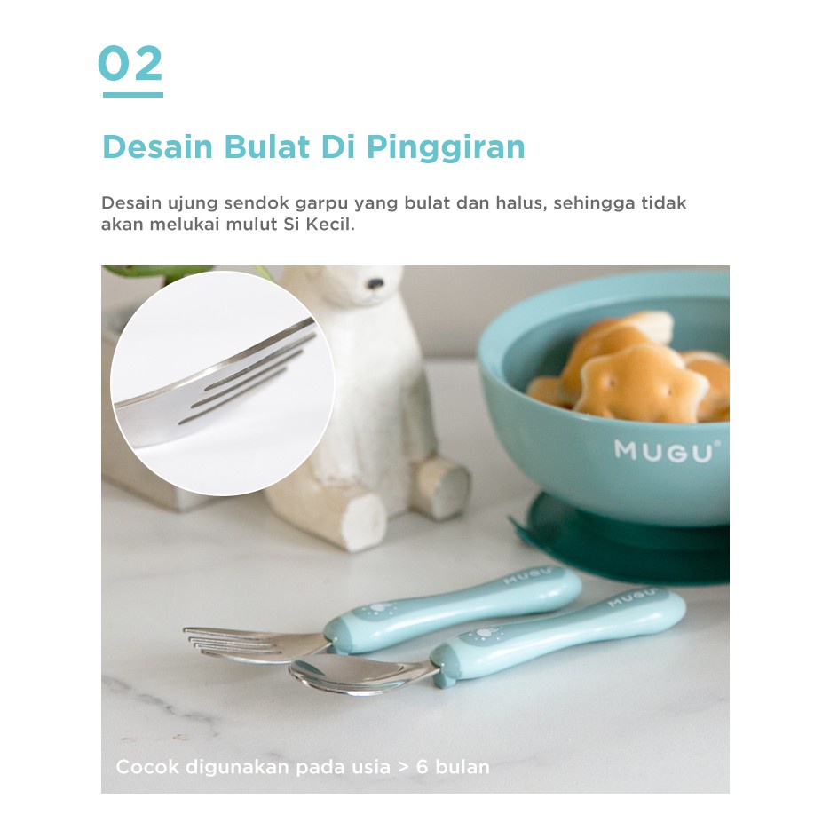 MUGU MURAH TOODLER / SENSORIC SPOON AND FORK SENDOK DAN GARPU MAKAN BAYI ANAK