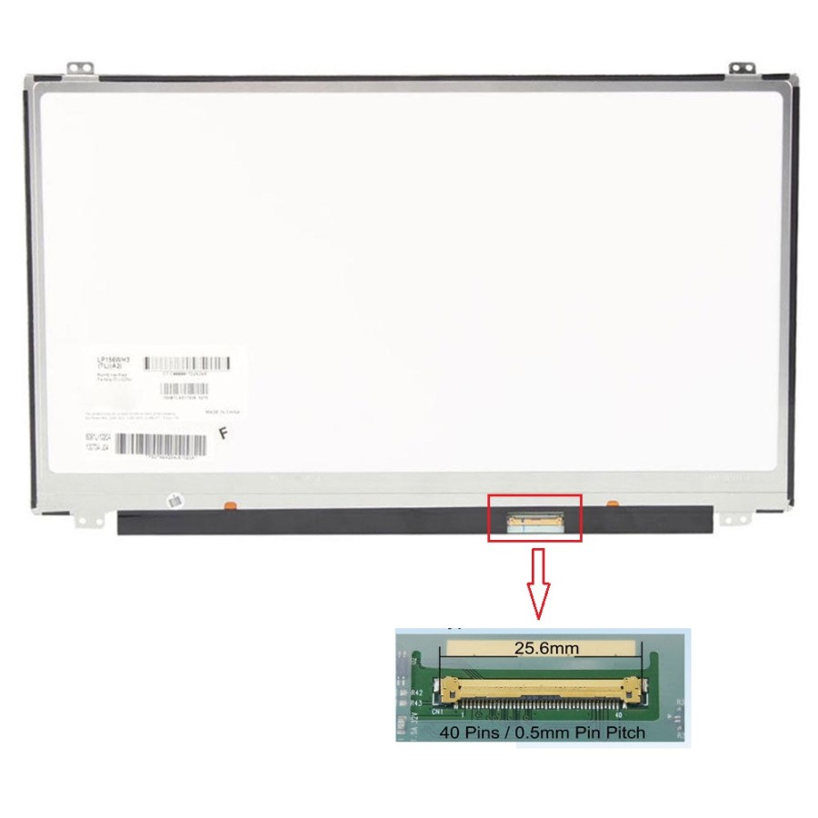 LCD 15.6 SLIM 40 PIN ACER ASPIRE 5810T 5810TG 5810TZ 5810TZG 5820 5820G 5820T 5820TG 5820TZ 5820TZG 5830G 5830T 5830TG X550ZE LED 15.6’ 40 PIN SLIM