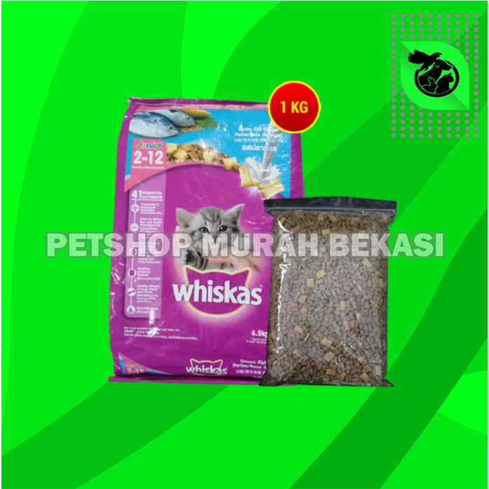 Makanan Kucing Repack Whiskas Junior Ocean Fish Kitten Repack Dry Food