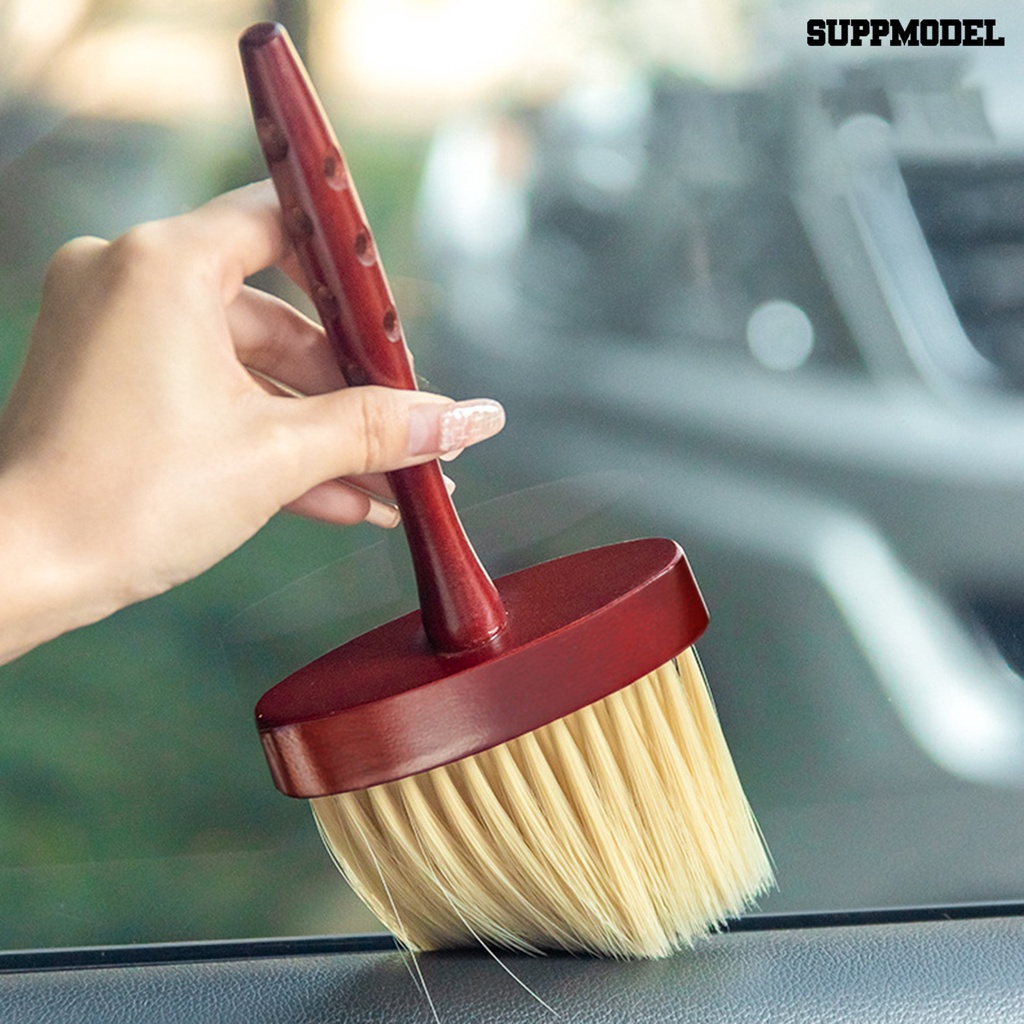 [SM] Sikat Pembersih Tidak Rontok Rambut Gagang Kayu Tidak Lecet Tahan Gores Efek Bagus Pembersih Interior Sikat Detailing Mobil Ringan Lembut Untuk Mobil