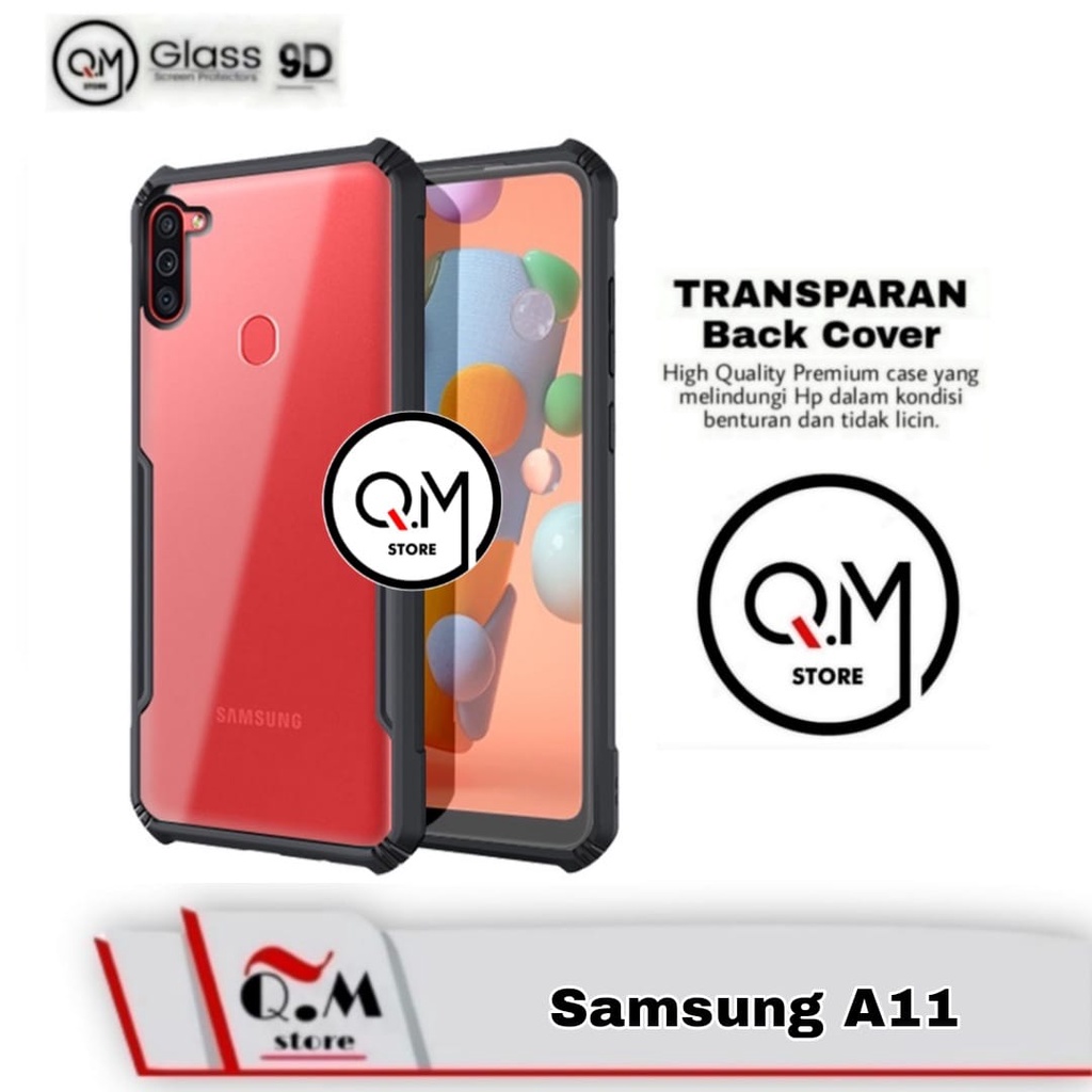 Case Samsung A11 Shockproof Transparent Armor Casing Pelindung Back Cover