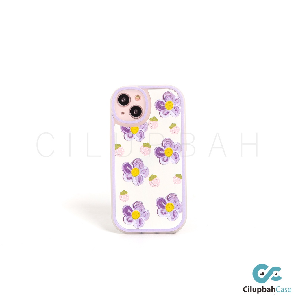 Purple Flowers Softcase for iPhone X XR XS MAX 11 12 13 14+ 14 Plus Pro Max