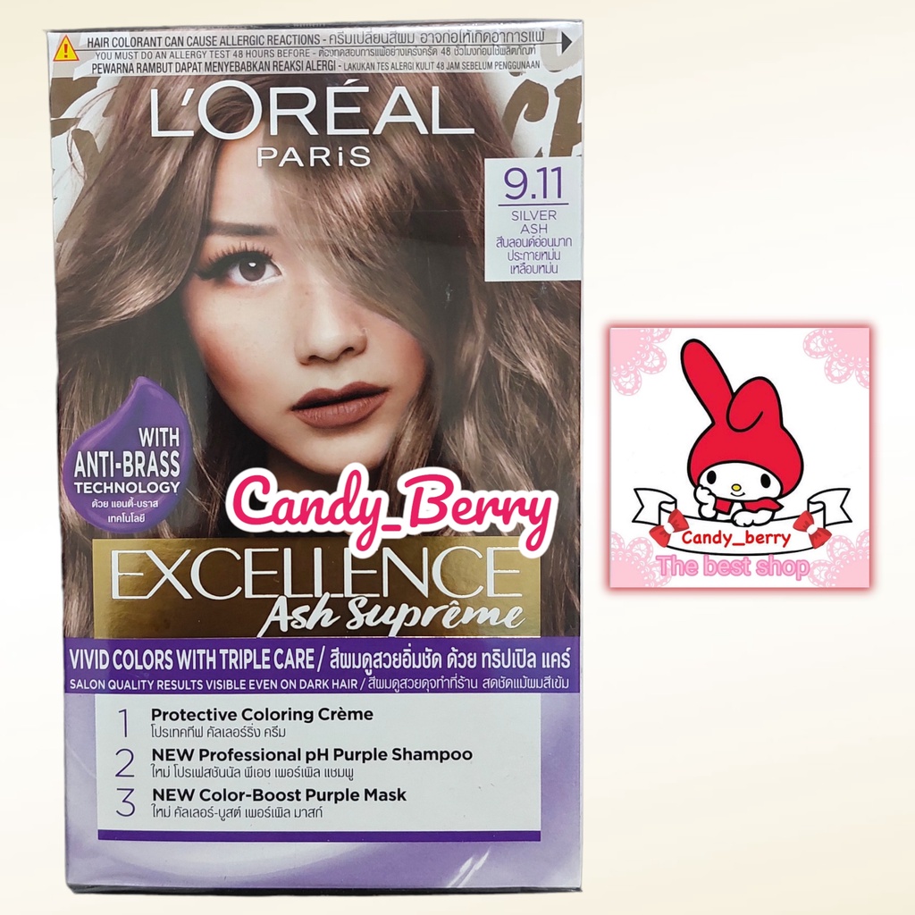 Loreal Excellence Fashion 9.11 Silver Ash Pewarna Rambut Cat Rambut CB
