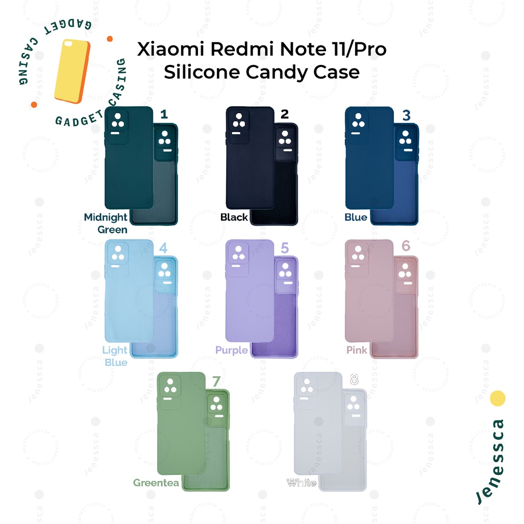 Casing Xiaomi Redmi Note 11/11 Pro/5G Silicone Candy Soft Case Tipis