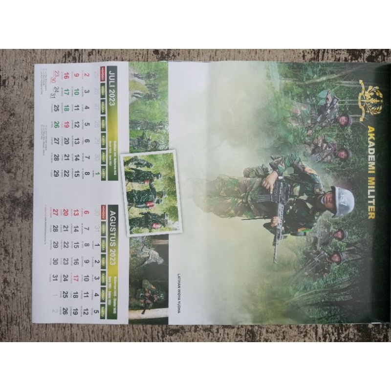 Kalender Dinding TNI Cover Akademi Militer/Akmil Tahun 2023