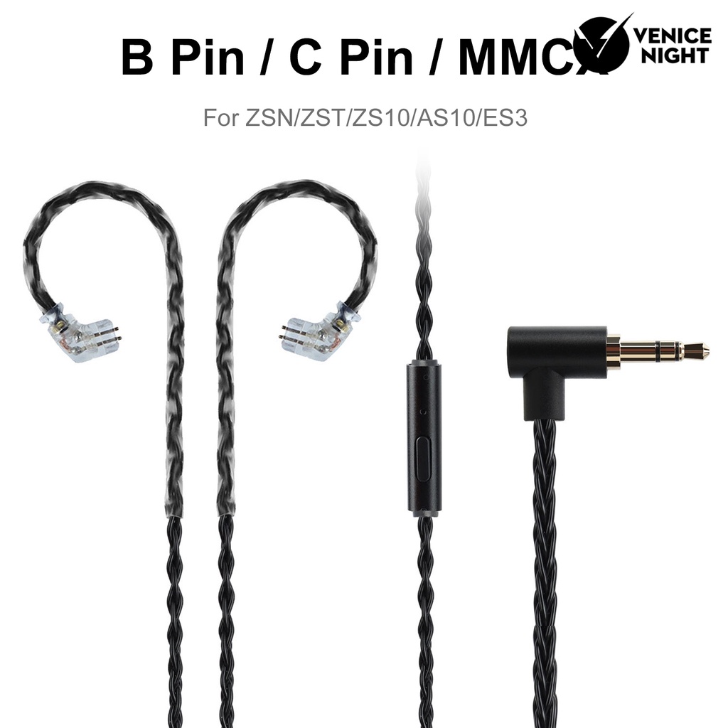 (VNEP) (Berkabel) Kabel Headphone Jalinan Tembaga Tahan Aus JCALLY dengan Pin B/C/MMCX