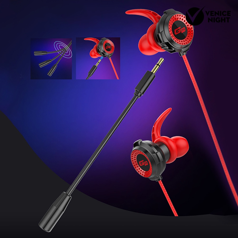 (VNEP) (Berkabel) G11 3.5mm In-Ear Earphone Noise Reduction Gaming Headset dengan Mikrofon