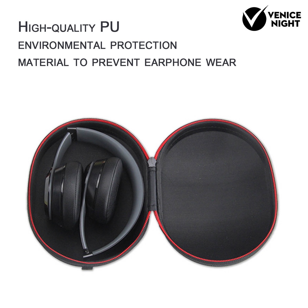 (VNEP) (Berkabel) Portable Anti-falling Shockproof Headphone Storage Pouch Container with Buckle